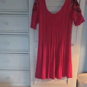 Free People Vibrant Pink Mini Dress
